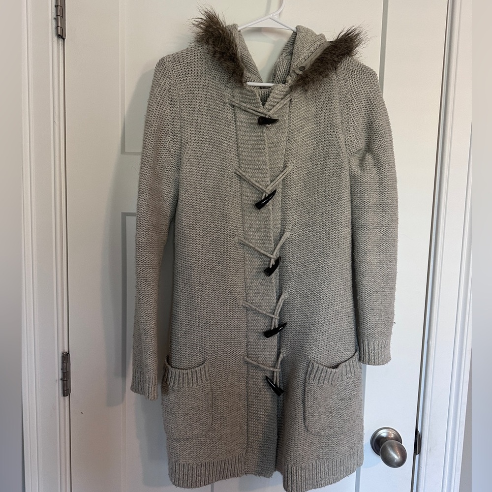 Banana Republic Gray Wool Cardigan Classic Design